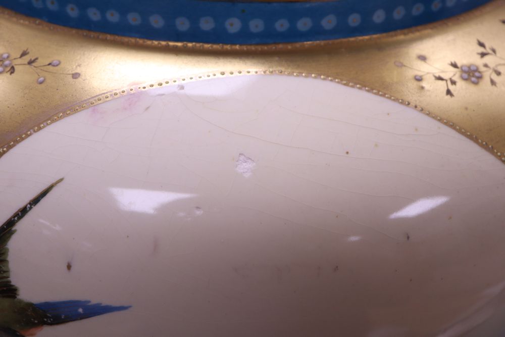 Nine Royal Copenhagen Christmas plates (boxed) and a large Royal Bonn ivory ground jardiniere,